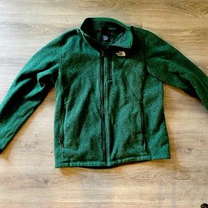 Men Large green north face jacket.